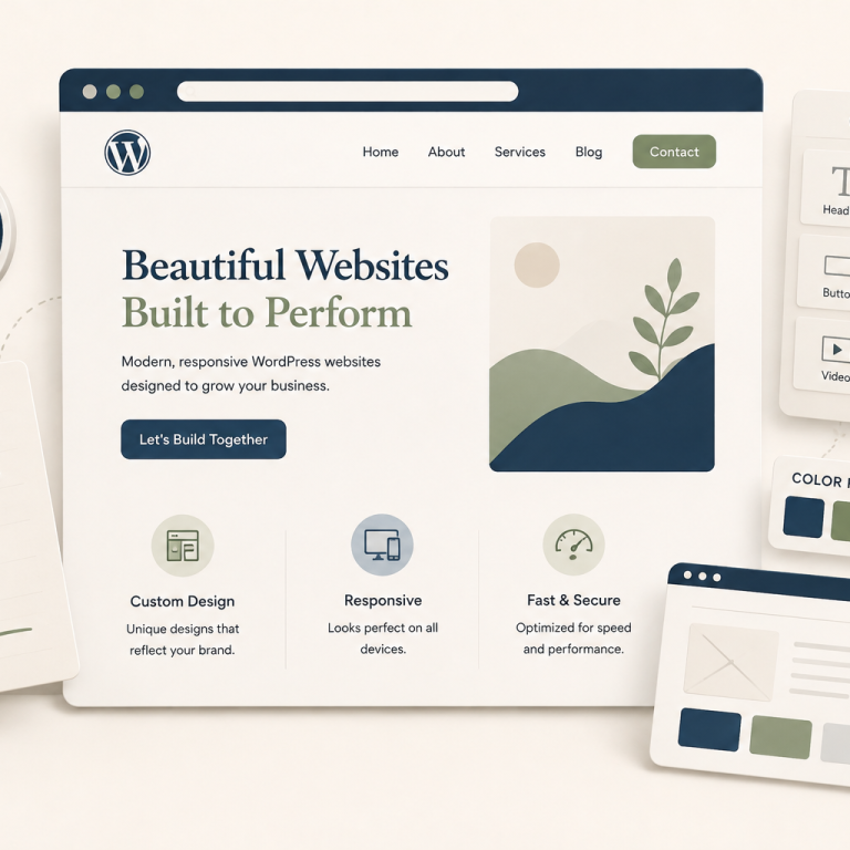 WordPress web design illustration