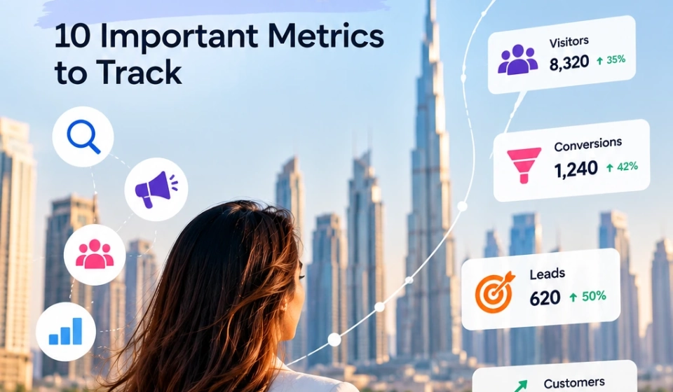 Digital Marketing Metrics for tracking website traffic & conversions