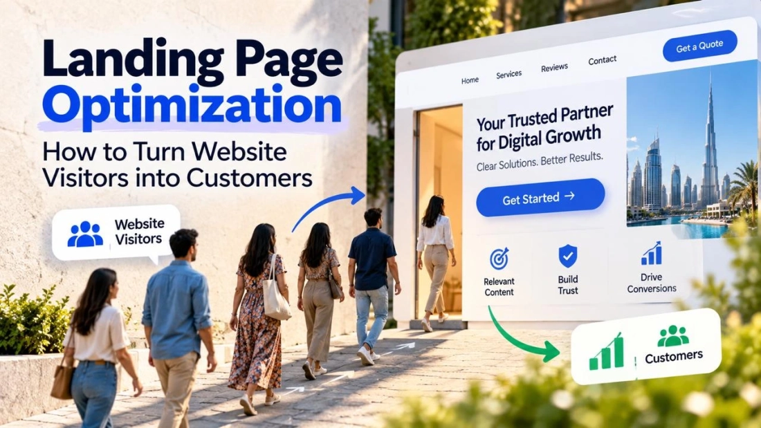 Landing page optimization to improve website conversions and attract more customers