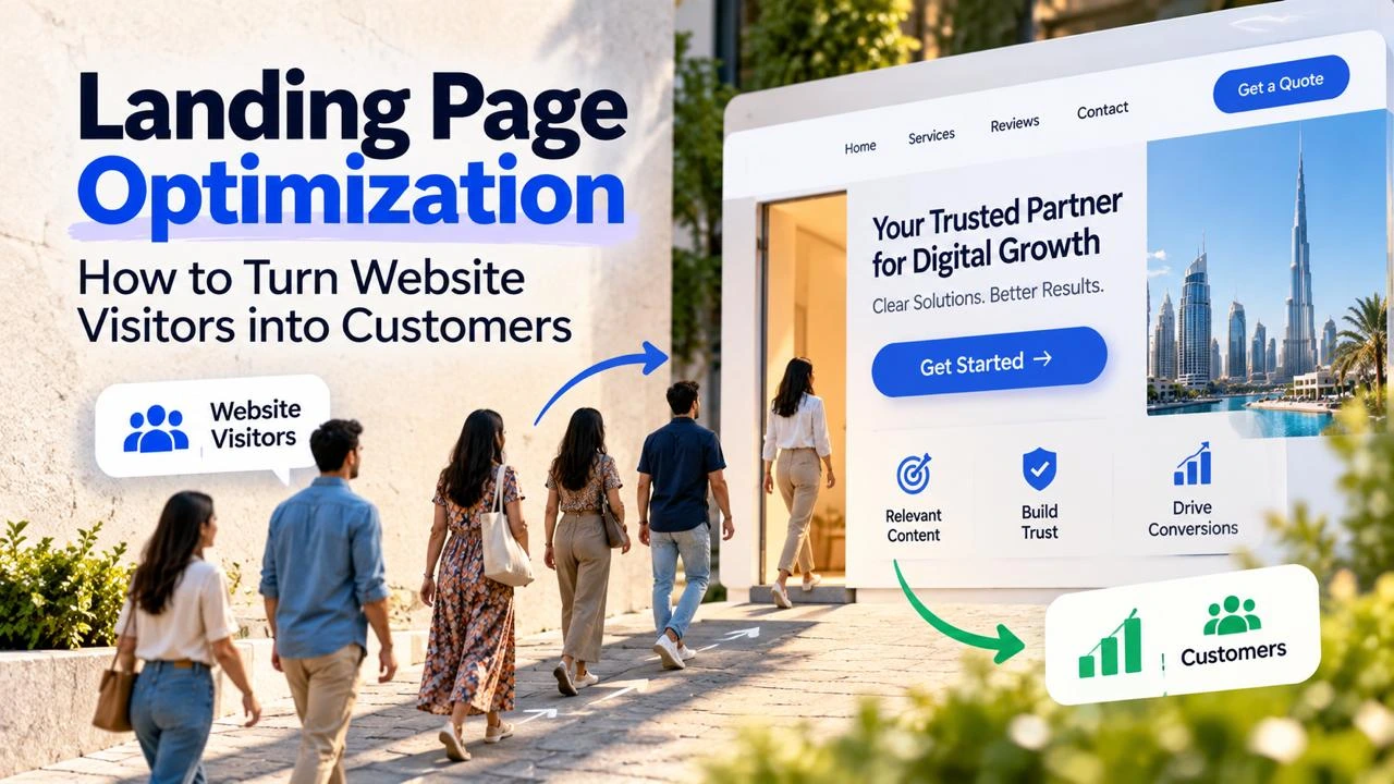 Landing page optimization to improve website conversions and attract more customers